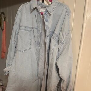 Light Blue Heavy Denim Shirt - aerie.